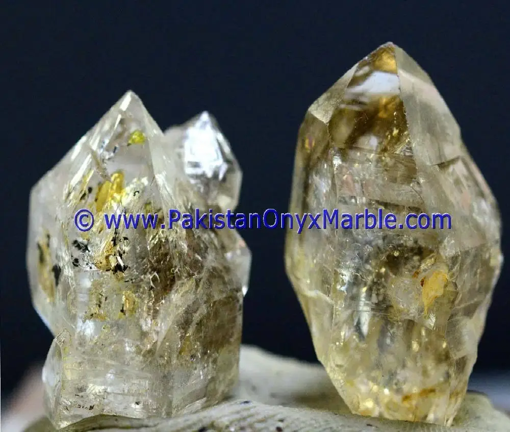 petroleum gemstone Herkimer diamond quartz crystals