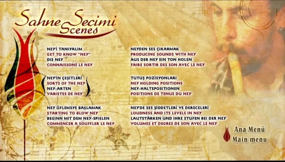 
Turkish Ney Nay Flute DVD BOOK CD English German French 