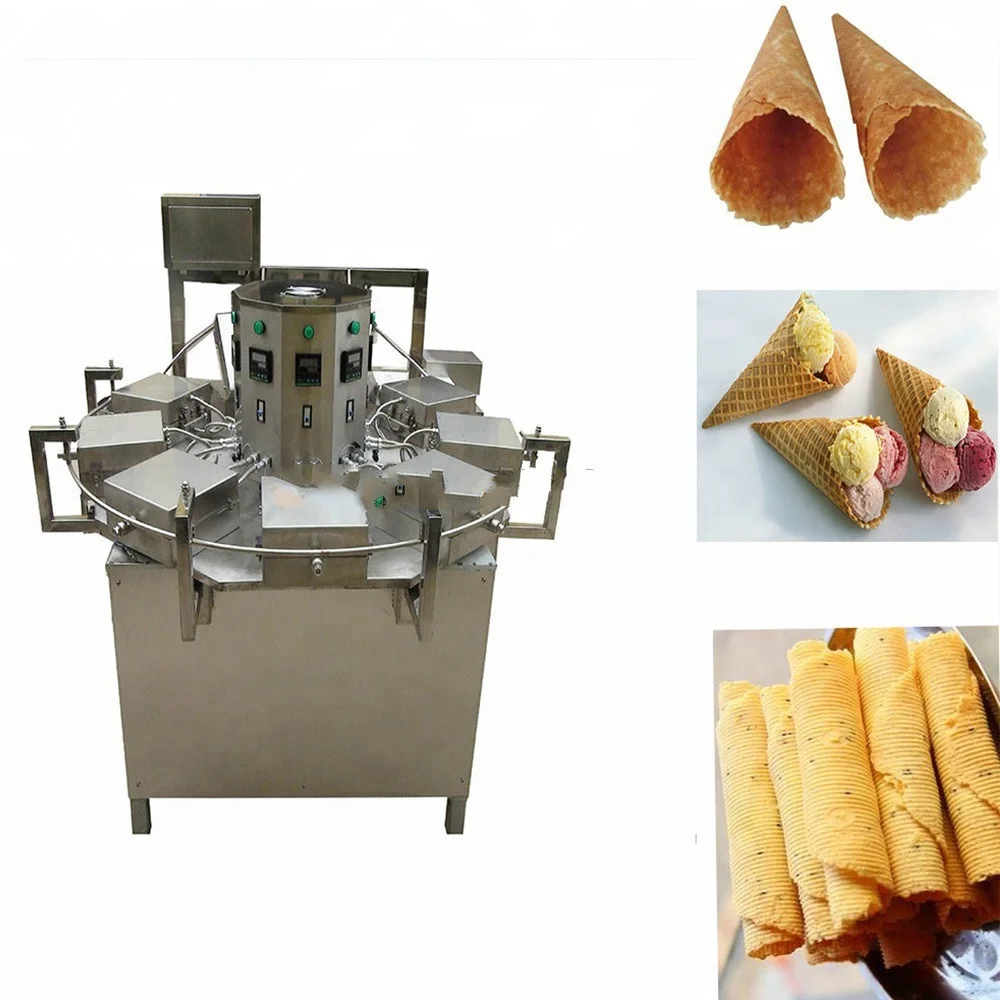Cheaper price Ice Cream Waffle Maker Sugar Wafer Cones Baking Making Machine /Sugar Crispy Cone Machine