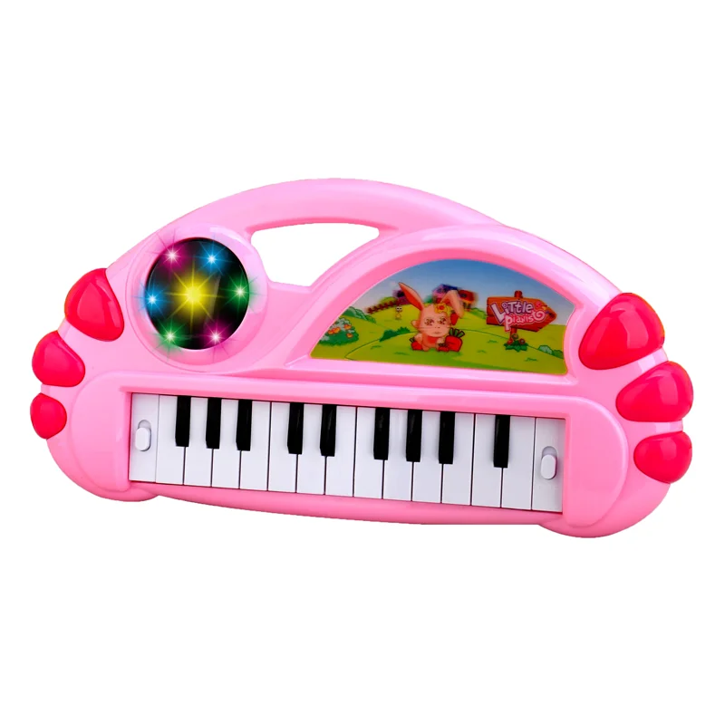 Hot selling educational musical instrument toy electric piano toy with light for kids