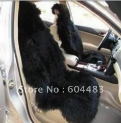 Sheepskin Seat Covers, Australian Full Size Car Seat Pad Soft Long Wool Warm Seat Cushions Cover Winter Protector