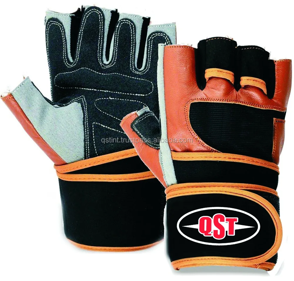 Breathable Cowhidegym Training Gloves Weight Lifting Gloves Fitness Long Wrist Sports Customized OEM Unisex PK XS to XXL