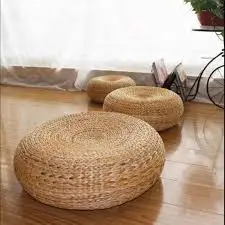Basic design water hyacinth stool ottoman