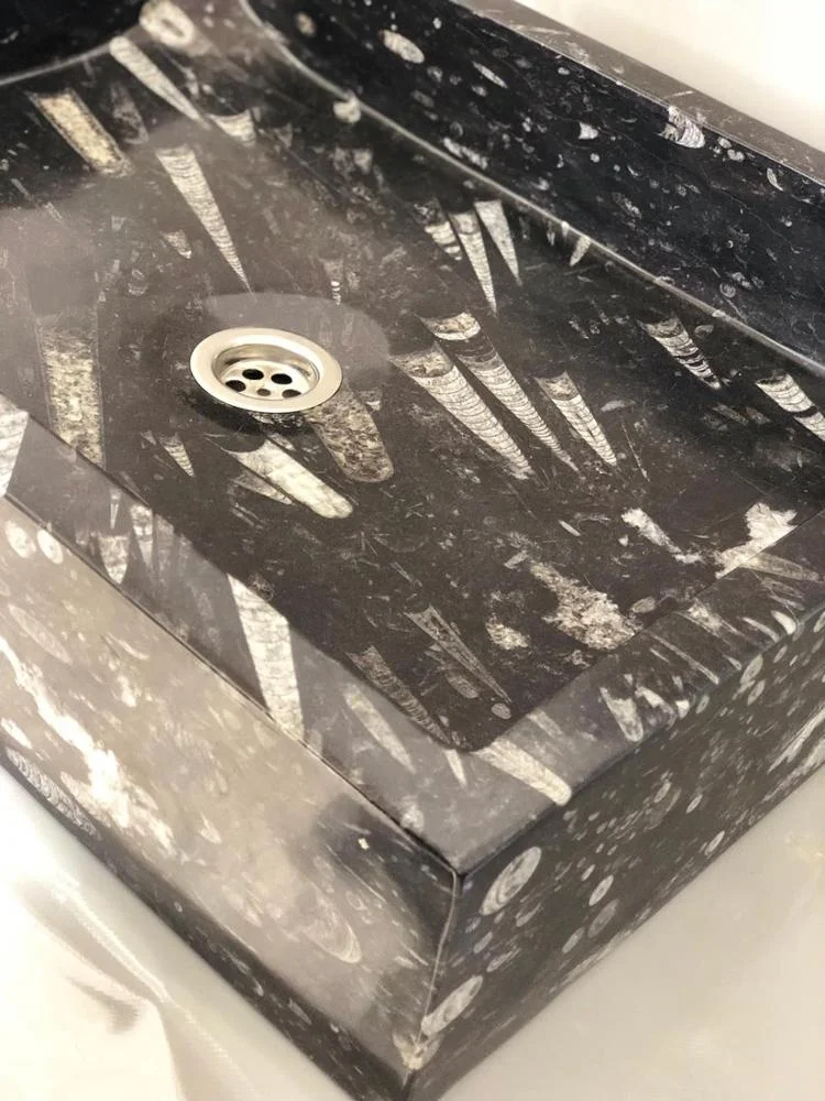 Natural bathroom wash basin fossil Sink