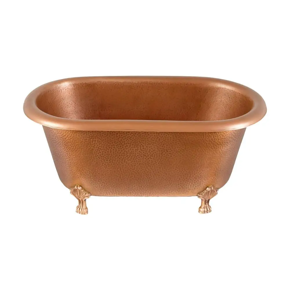 Nickel 1080 X 420 MM Luxury Copper Baby Bathtub 16 Gauge Polished Hammered Exterior Antique Bathtub with Hot Tub Features
