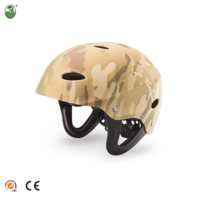 
Military camouflage helmet with NVG mounting accessories water rescue helmet with camo painting 