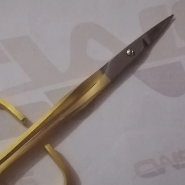 
Stainless Steel Gold Color Nail Cuticle Eyebrow Eyelash Nose Hair Scissor 