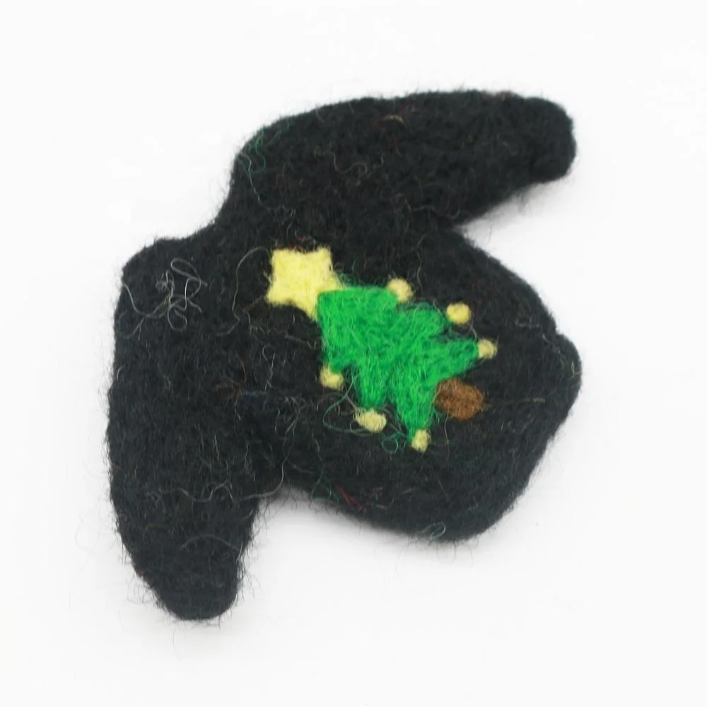 Christmas Jumper 1 New Design-2019 Wool Felted Model Purely Hand-felted Product by Nepalese Artisans Eco-friendly NZ Wool