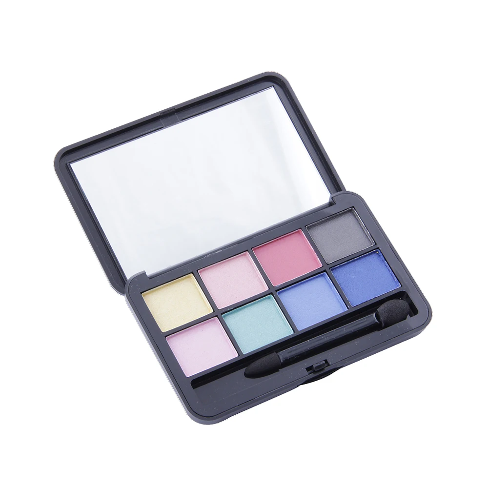 Zuofun Custom Logo Makeup 8 Color Organic Beauty Cosmetics Colorful Eyeshadow Plastic Palette