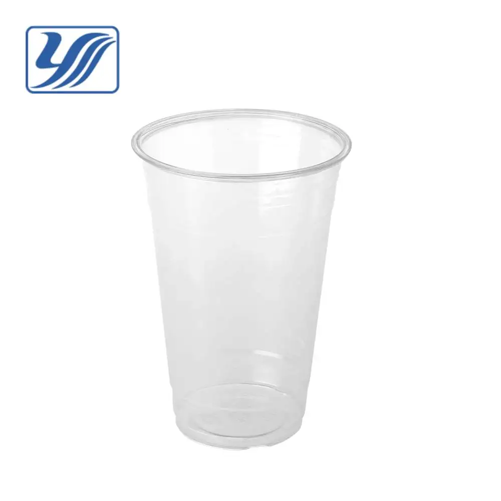 16oz eco friendly PET PLA disposable cup with lid
