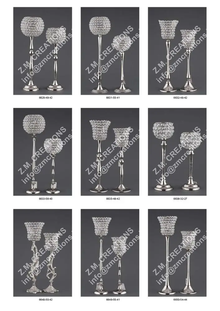 Wedding & Home Decorative Crystal Candle Holder  Set Tea Light Candle Holder Votive For Home Living Room Luxury Candle Container