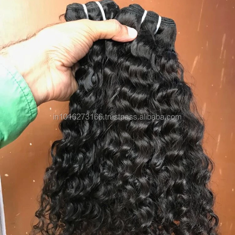 Buy Natural Unprocessed Real Remy Indian Virgin Human Hair Straight wavy Curly  Hair Manufacture in India For sale