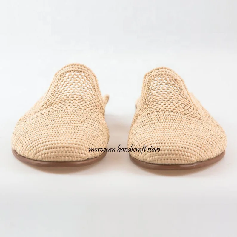 handmade raffia slippers, FASHION Raffia shoes slippers 2019