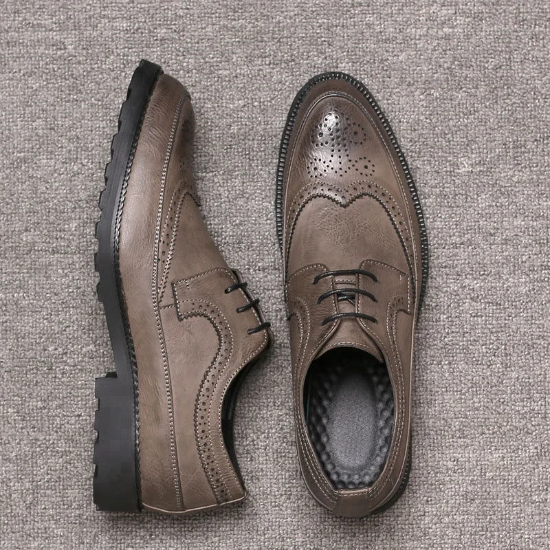 Durable best price outdoor genuine leather men dress shoes with Custom design and color