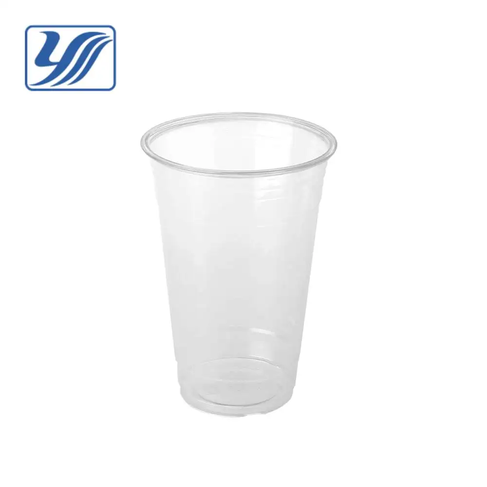 16oz eco friendly PET PLA disposable cup with lid