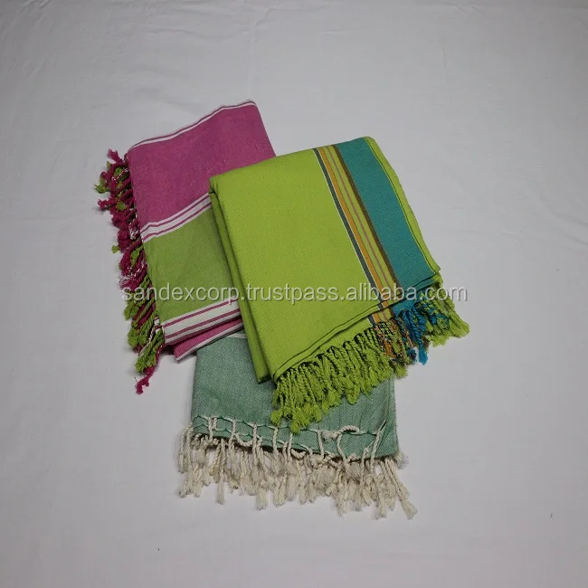 Hot Selling New Style Beach Towels Yarn Dyed Weave Towels Beach Towel with Tassels Supplier in India..