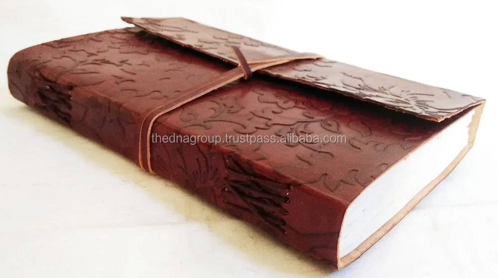 Дизайн ручной работы из натуральной кожи с цветочной тиснением, с застежкой на ремешке, идеально подходит для написания и ведения журнала офисных подарков