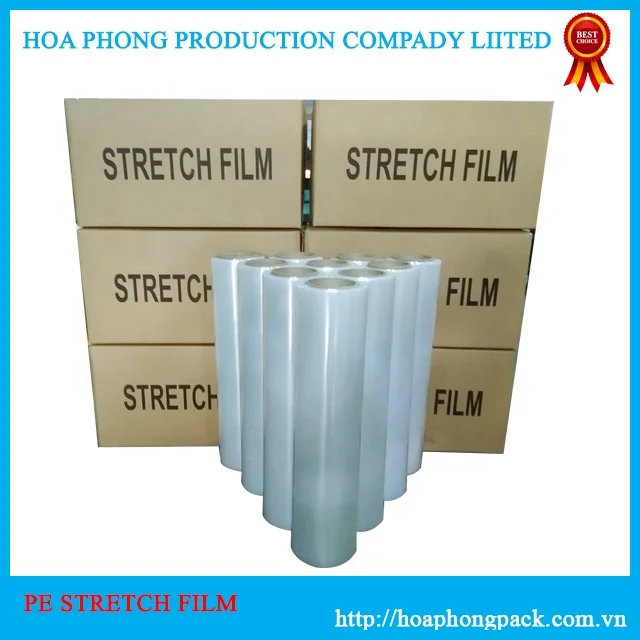 
Transparent stretch film for pallet wrapping 4 roll/box with good quality and various specification 