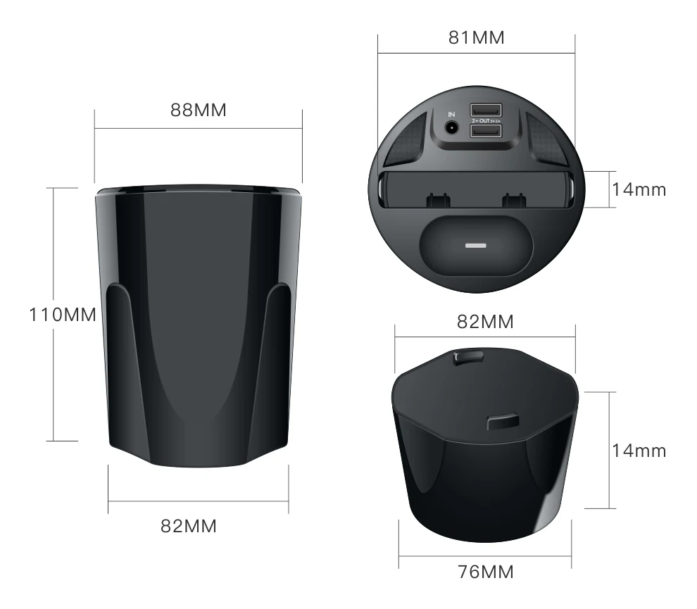 Беспроводное зарядное устройство автомобильный держатель с выходом USB Airpods для мобильных телефонов 10 Вт быстрая Беспроводная Автомобильная Зарядка