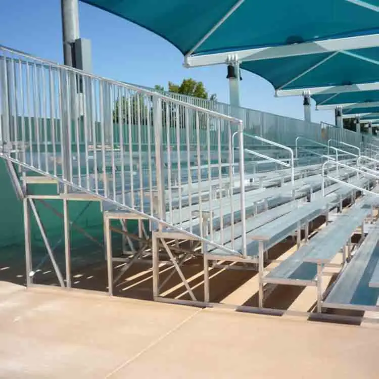 outdoor grandstand HDPE chairs on tribune bleachers for football plastic folding aluminum stadium bleacher seat