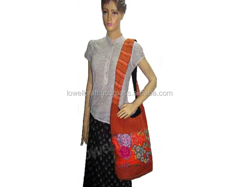 
HANDLOOM KATHA STITCH EMBROIDERY ETHNIC BAG 