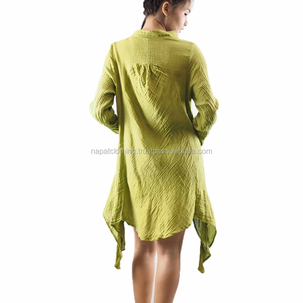 NAPAT Hippie Long Sleeve Dress For Woman Spring Summer Fashion Clothes Baggy Harem Dress