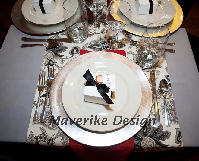 Gold Stainless Steel Plain Charger Plate gold wedding table plate Dishes & Dinnerware Safe For Home Hotel Table Decor