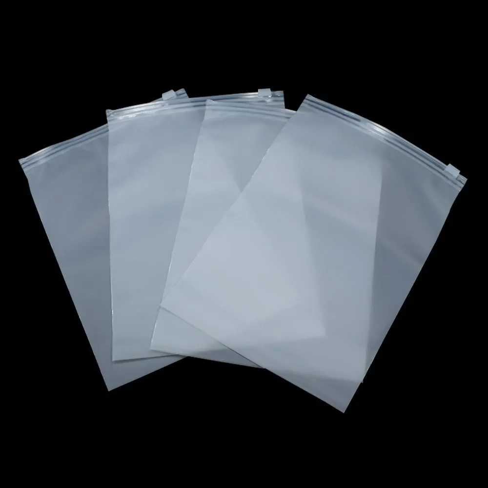Slider PE clear transparent reusable/ Plastic polypropylene poly bag packaging for clothes