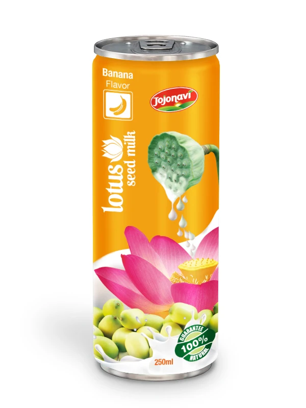Lotus Seed Milk with Strawberry Flavour, 250ml Can, OEM ODM Wholesale Price, HALAL Beverage Manufacturer