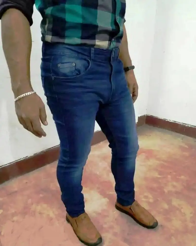 Bangladeshi New Arrival Cotton Exportable Super Skinny Means Jeans Stretch Ripped Biker Distressed Denim Jeans  Pants