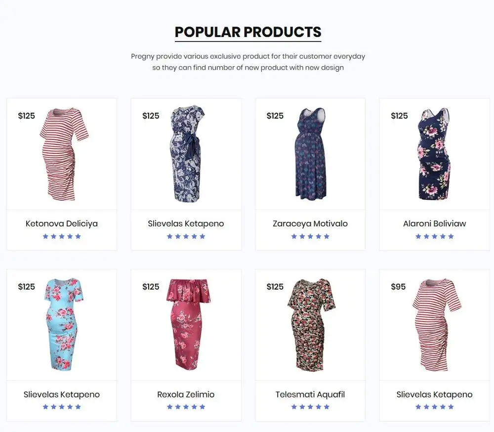 Maternity Clothes eCommerce Online Store