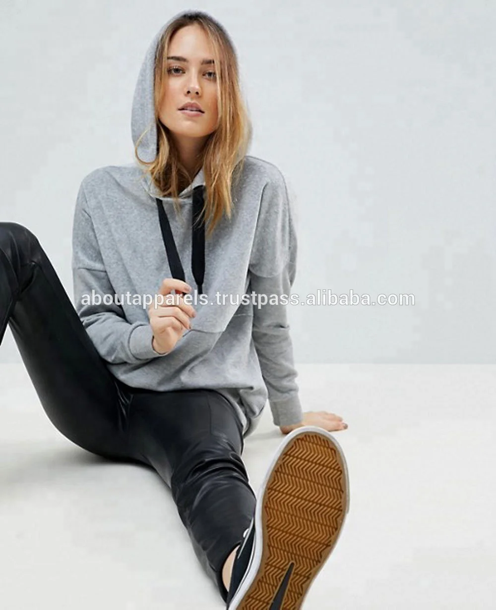 New style blank high quality cropped hoodies wholesale reversible personalized women oversized custom crop Breathable hoodies