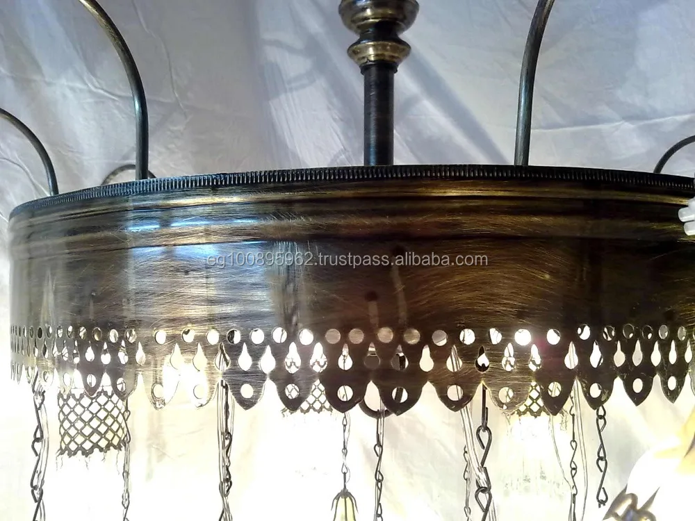 BR337 Traditional Vintage Reproduction White Stained Murano Glass Chandelier Modern Antique Style E26 Base Ceiling Lighting