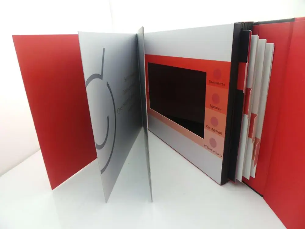 Customizable Digital LCD Marketing Displays with Various Screen Sizes for Video Brochure Books and High-Quality Printing