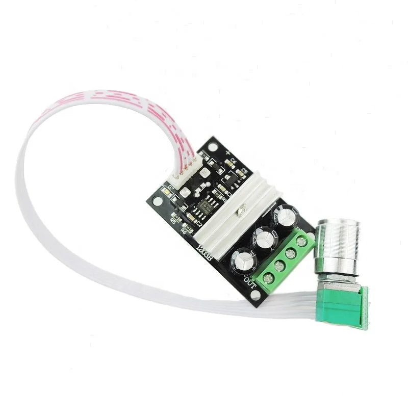 Taidacent 1203BKW DC6-28V 3A PWM Motor Speed Controller 24v DC Motor Speed Control with Switch Speed Governor for Fan Led Dimmer