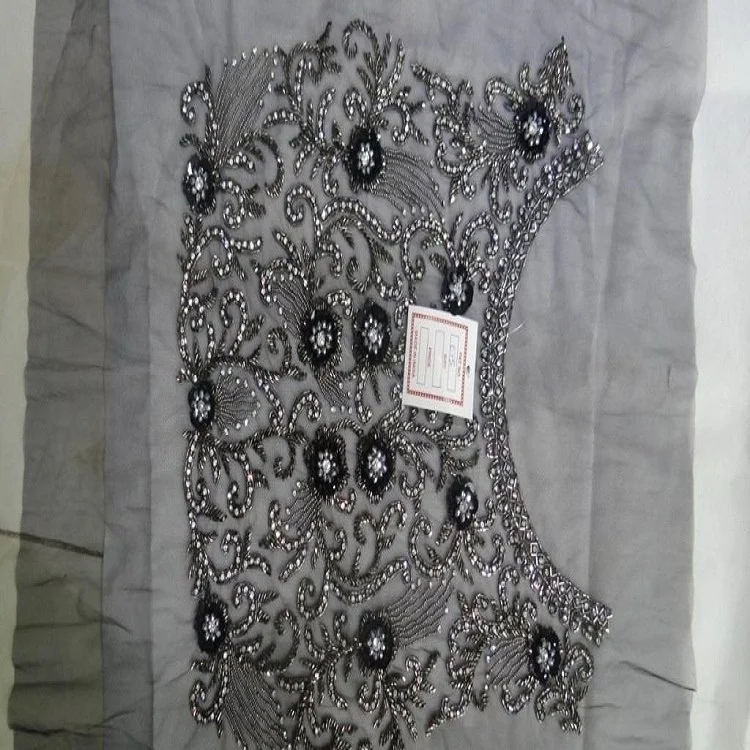 india New Innovative Product Beaded Applique Lace Trim Crystal Rhinestones Patches