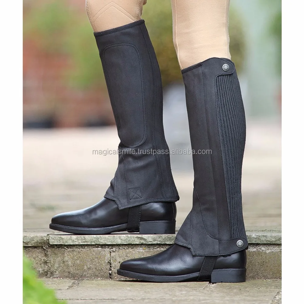 
HALF CHAPS HORSE RIDING LADIES PROFESSIONAL HALF CHAPS BLACK AMARA 