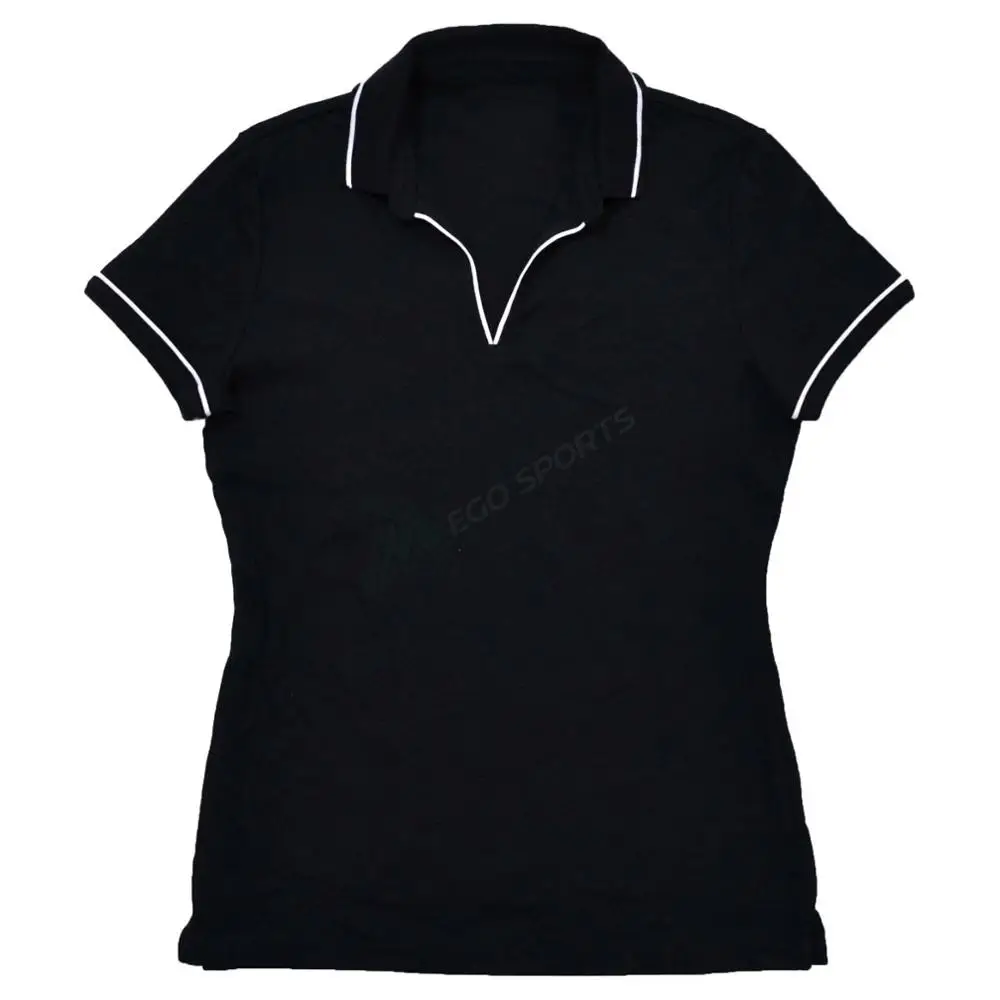 top selling polo shirts for women Polo Shirt V-Neck Short Sleeve Golf Shirt Fitted Top Collared lady polo tshirts