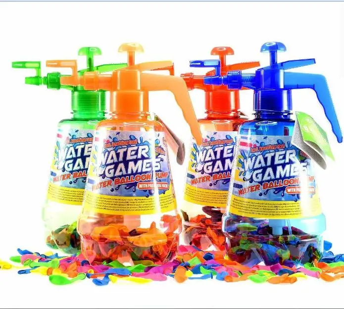 2021 Hot Sale Toys the Only Factory Can Passed All EU TESTING En71-12 Summer Water Toys Balloons Pump Bottle with 100 Balloons