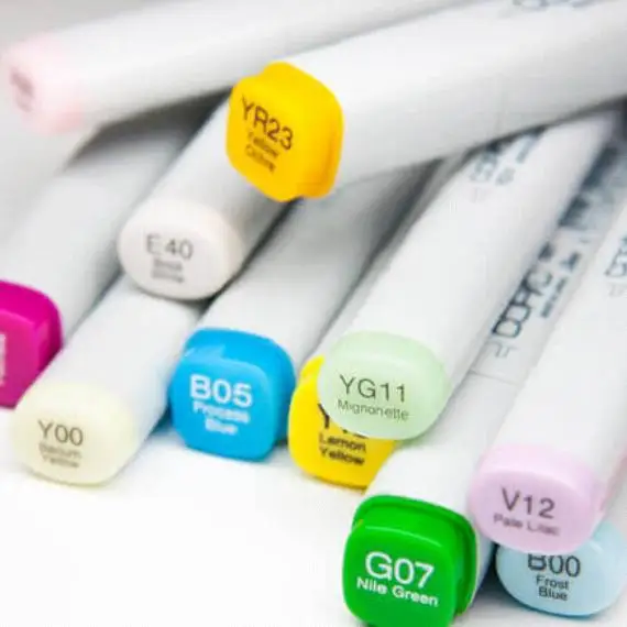 Professional Quality Alcohol-based Copic Color Marker Pen with Dual Brush Colors Set
