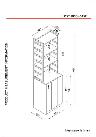 Exclusive Lost Iron Bookcase Walnut