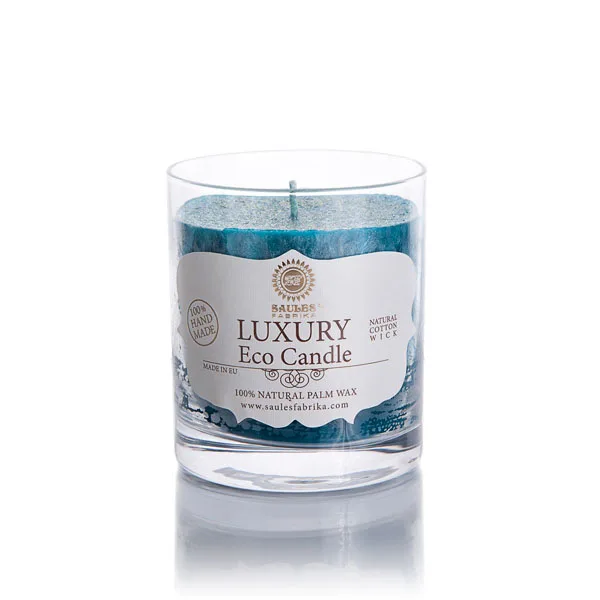 Luxury Scented Eco Candles in Glass 9 Top Fragrances Hand made of Palm Wax in EU