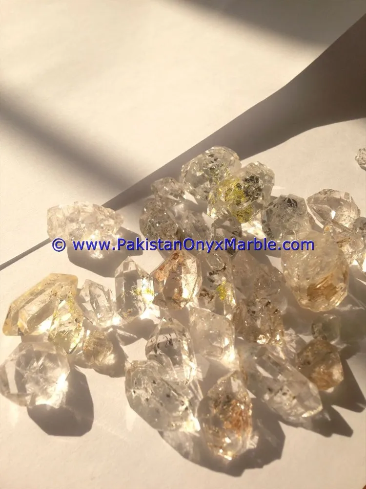 petroleum gemstone Herkimer diamond quartz crystals