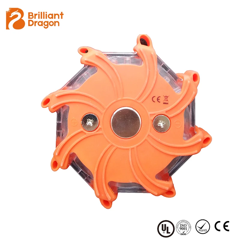 5pcs Rechargeable Road LED Flare Emergency Disc, Beacon LED Flashing Warning Light | Roadside Safety Led Light