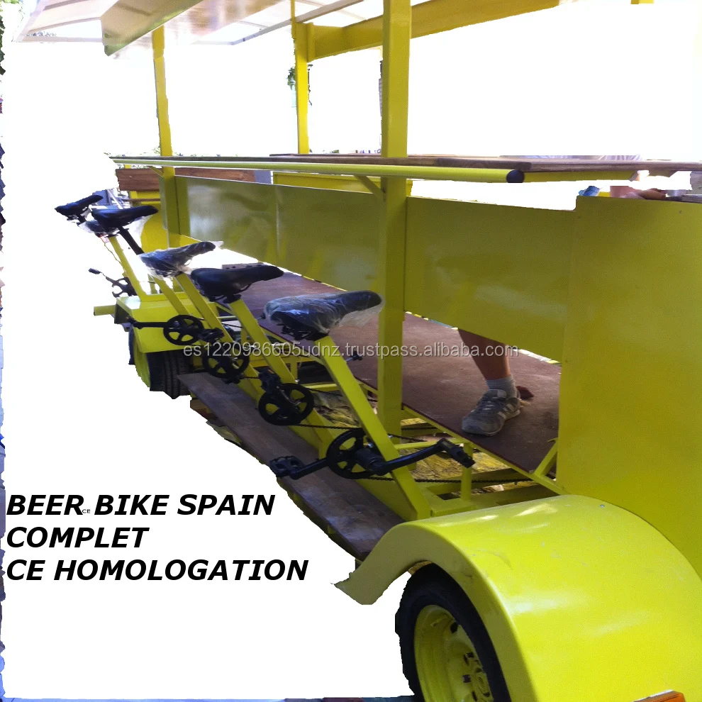 
BEER BIKE YELLOW Chasis 3.0 SPAIN original model CE Europe / Electric Beerbike,partybike,pub bike 