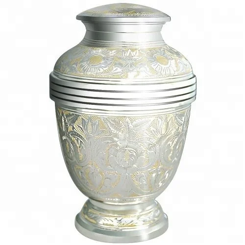 Silver Gold Cremation Urn Set Memorial Urns