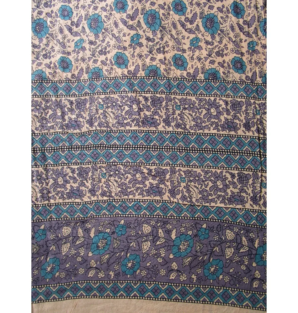 Karni new mustard yellow purple floral print fabric
