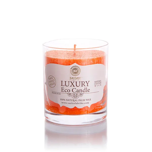 Luxury Scented Eco Candles in Glass 9 Top Fragrances Hand made of Palm Wax in EU