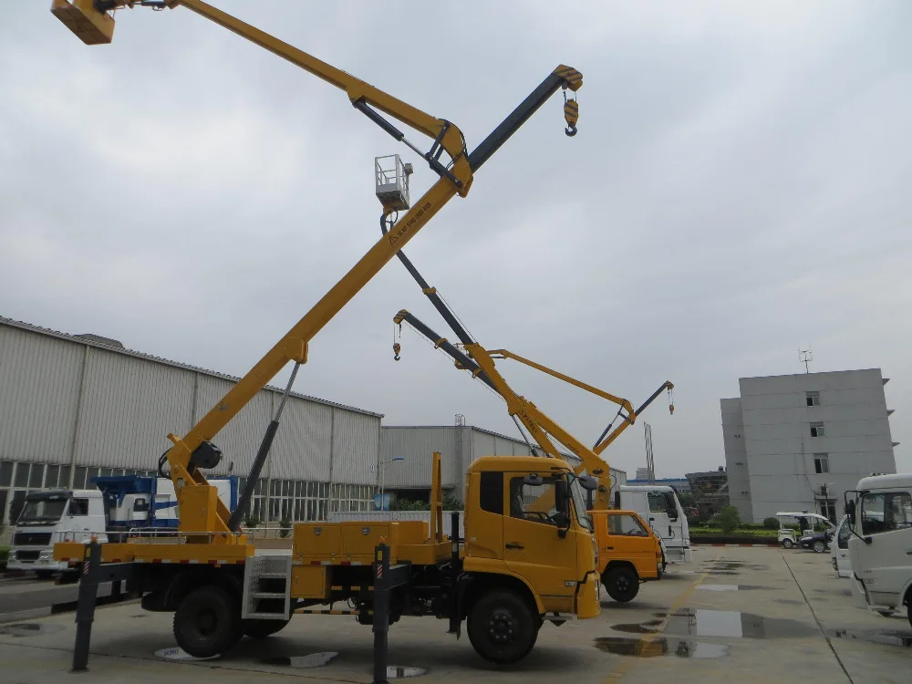 
Truck Mounted Aerial Platforms Manlift Cherry Picker With Lifting Boom Vehicle 
