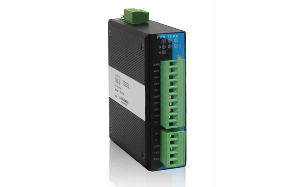 SW4485I(Industrial Isolation RS-232/485 to 4-port RS-485 HUB)